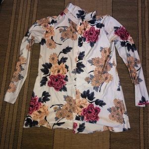 Floral Print White Dress